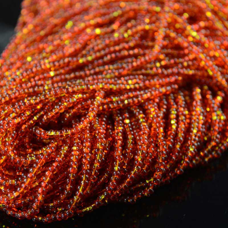 Czech - 10/0 Seed Beads - Transparent Fire Opal (500g)