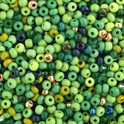 Czech Seed Beads - 8/0 - Green Mix (500g)