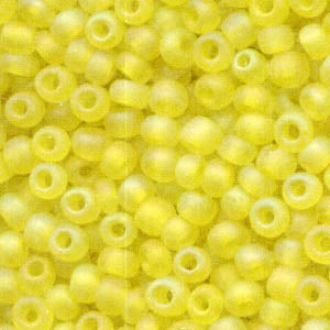 Czech Seed Beads - 8/0 - Transparent Yellow Matte AB (500g Strung)