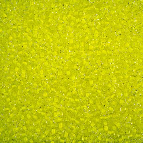 Czech Seed Beads - 8/0 - Crystal Color Lined Neon Yellow (500g)