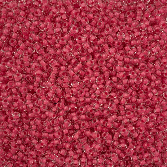 Czech Seed Beads - 8/0 - Crystal Color Lined Terra Intensive Rose (500g)