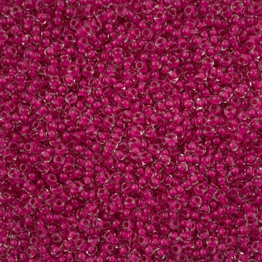 Czech Seed Beads - 8/0 - Crystal Color Lined Terra Intensive Pink (500g)