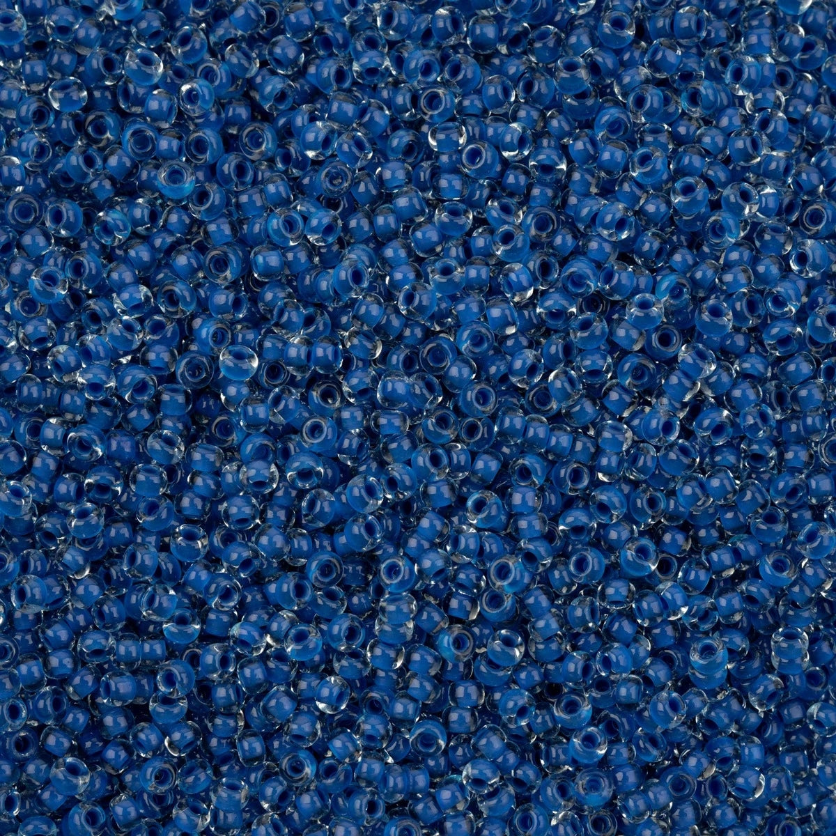 Czech Seed Beads - 8/0 - Crystal Color Lined Terra Intensive Blue (500g)