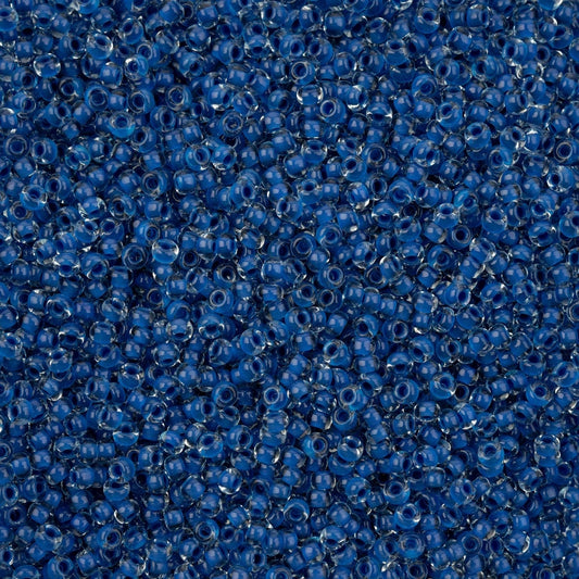Czech Seed Beads - 8/0 - Crystal Color Lined Terra Intensive Blue (500g)