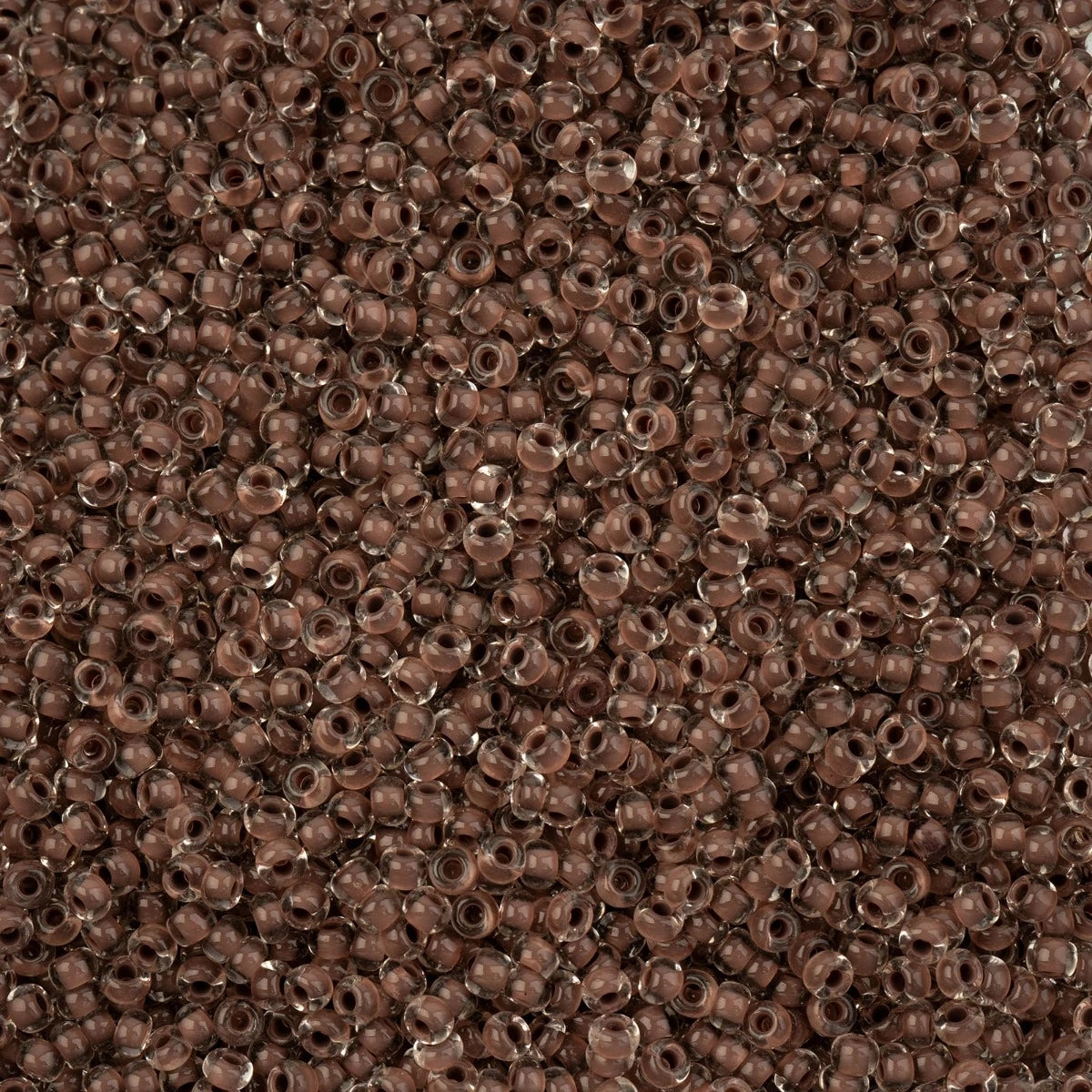 Czech Seed Beads - 8/0 - Crystal Color Lined Terra Intensive Dark Brown (500g)