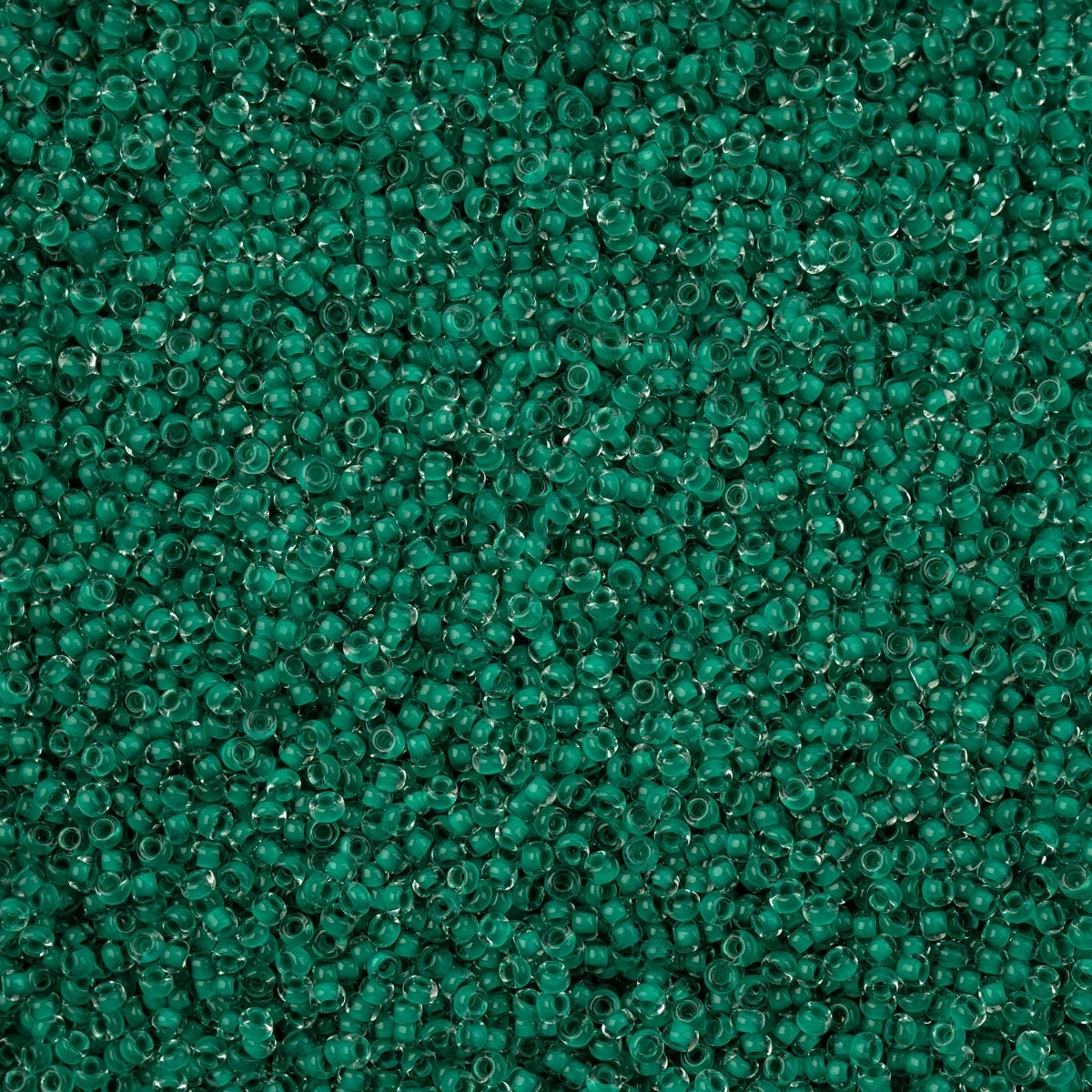 Czech Seed Beads - 8/0 - Crystal Color Lined Terra Intensive Dark Green (500g)