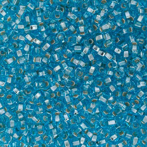 Czech Seed Beads - 8/0 - Silver Lined Transparent Light Aqua (500g)