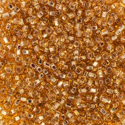Czech Seed Beads - 8/0 - Silver Lined Transparent Light Gold (500g)