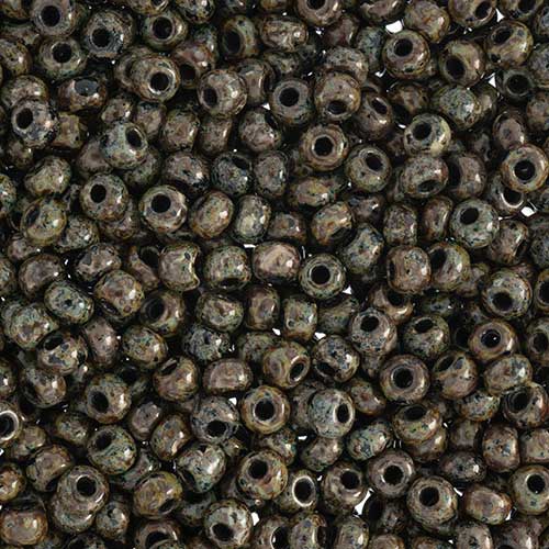 Czech Seed Beads - 8/0 - Jet Travertine (500g)