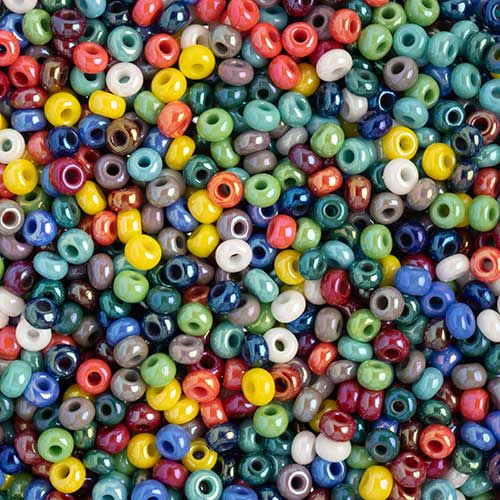 Czech Seed Beads - 8/0 - Opaque Multi Mix Rainbow (500g)