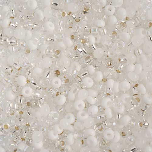 Czech Seed Beads - 8/0 - Opaque White Mix (500g)