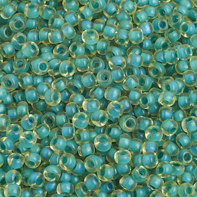Czech Seed Beads - 8/0 - Colour Lined Yellow/Green [Terra] (500g)