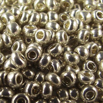 Czech Seed Beads - 8/0 - Metallic Silver [Terra] (500g)