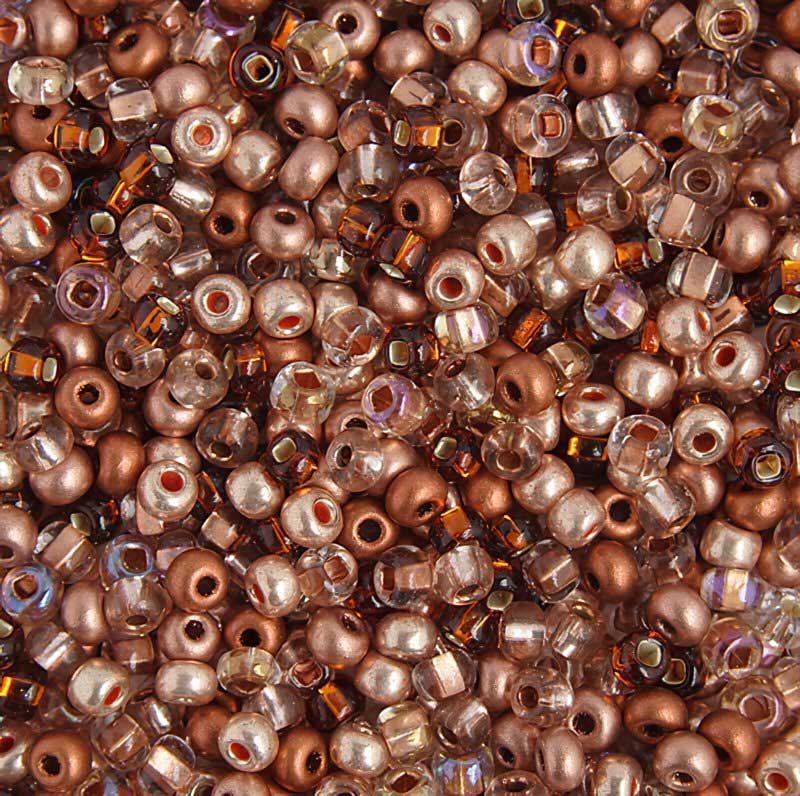 Czech Seed Beads - 6/0 - Mighty Copper Mix (500g)