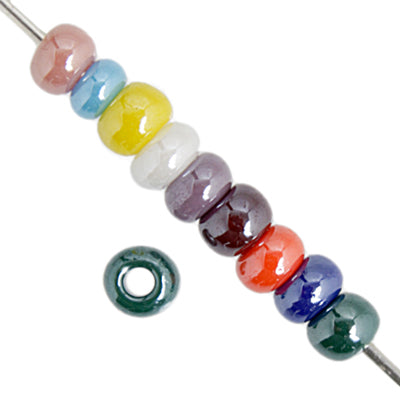 Czech Seed Beads - 6/0 - Opaque Lustre Multi-Mix (500g)