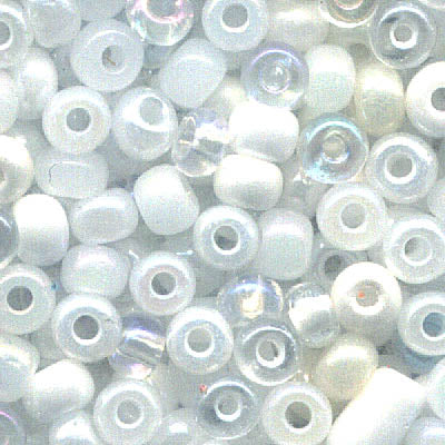 Czech Seed Beads - 6/0 - Elegant White Mix (500g)