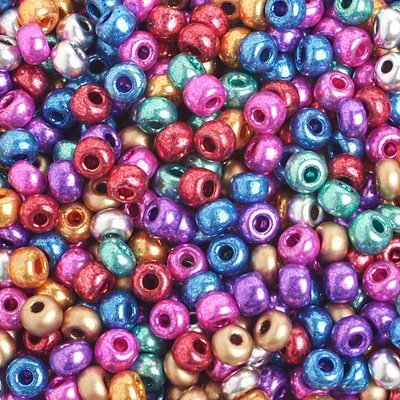 Czech Seed Beads - 6/0 - Metallic Carnival Mix (500g)
