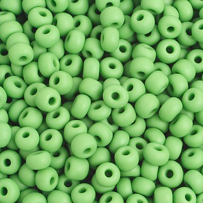 Czech Seed Beads - 6/0 - Matte Opaque Light Green (500g)