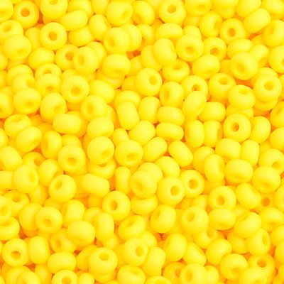 Czech Seed Beads - 6/0 - Matte Opaque Golden Yellow (500g)
