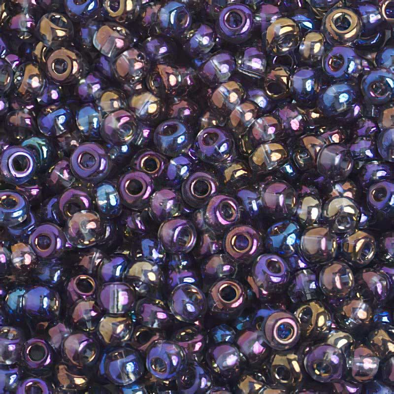Czech Seed Beads - 6/0 - Transparent Grey AB (500g)