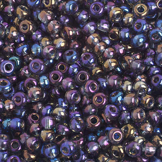Czech Seed Beads - 6/0 - Transparent Grey AB (500g)