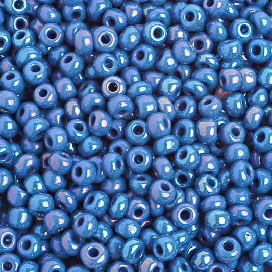 Czech Seed Beads - 6/0 - Opaque Dark Blue AB (500g)