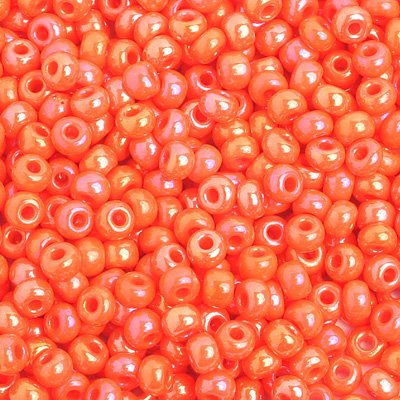 Czech Seed Beads - 6/0 - Opaque Orange AB (500g)