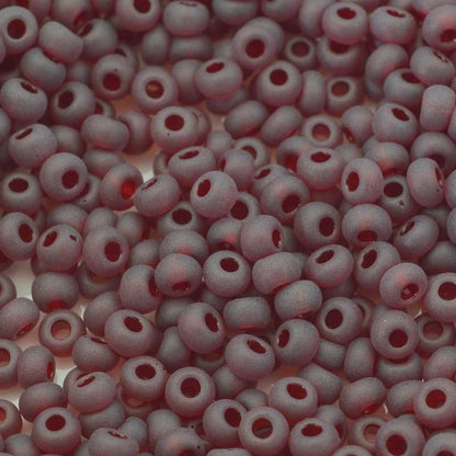 Czech Seed Beads - 6/0 - Matte Transparent Red (20g)