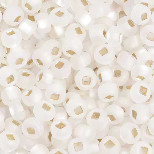 Czech Seed Beads - 6/0 - Crystal Silver Lined Rainbow Matte (500g)