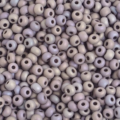Czech Seed Beads - 6/0 - Matte Opaque Grey AB (500g)