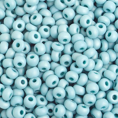 Czech Seed Beads - 6/0 - Matte Opaque Turquoise AB (500g)
