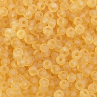 Czech Seed Beads - 6/0 - Matte Transparent Light Topaz (500g)