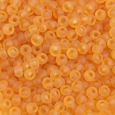 Czech Seed Beads - 6/0 - Matte Transparent Medium Topaz (500g)