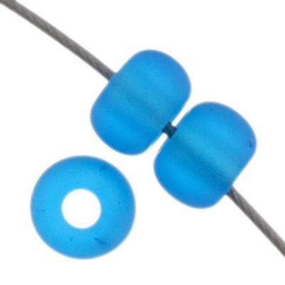 Czech Seed Beads - 6/0 - Matte Transparent Medium Aqua (500g)