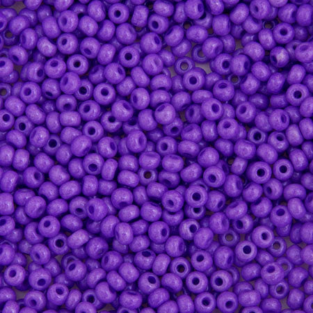 Czech Seed Beads - 6/0 - Opaque Dyed Violet (20g)