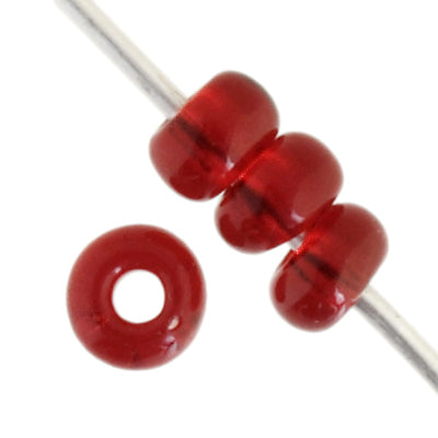 Czech Seed Beads - 6/0 - Transparent Dark Red (500g)