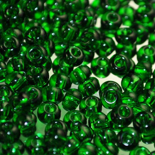 Czech Seed Beads - 6/0 - Transparent Forest Green (500g)