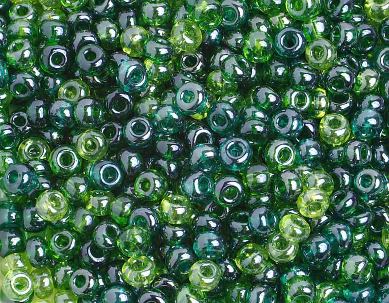 Czech Seed Beads - 6/0 - Seagreen Lustered Mix (500g)