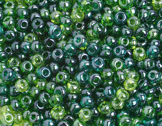 Czech Seed Beads - 6/0 - Seagreen Lustered Mix (500g)