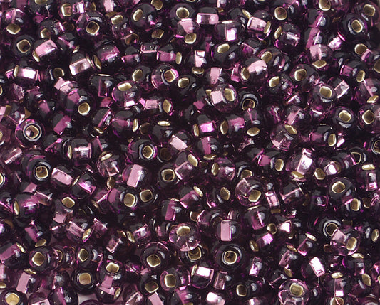 Czech Seed Beads - 6/0 - Silver Lined Deep Purple Mix (500g)