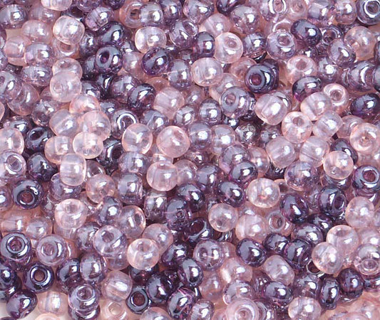 Czech Seed Beads - 6/0 - Lilac Lustred Mix (500g)