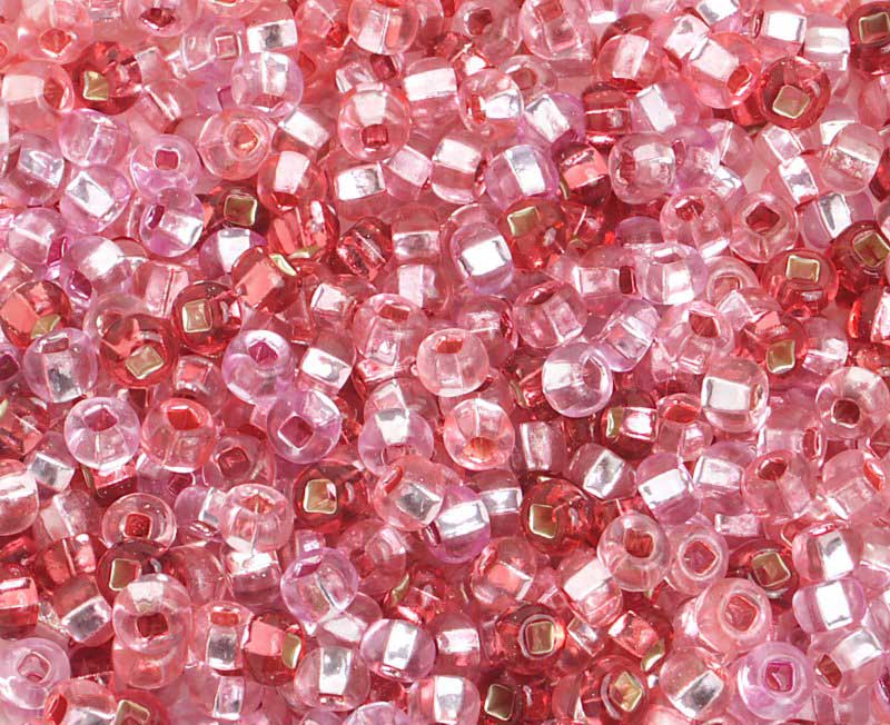 Czech Seed Beads - 6/0 - Pink Silver Lined Mix (500g)