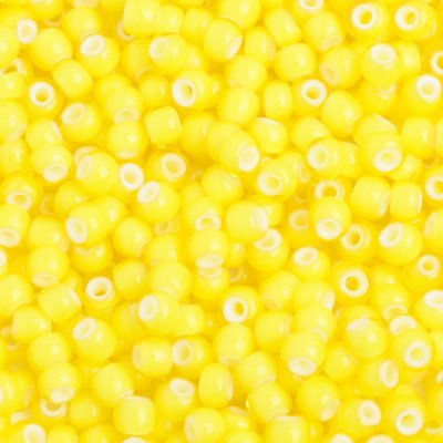 Czech Seed Beads - 6/0 - Yellow White Heart (250g)