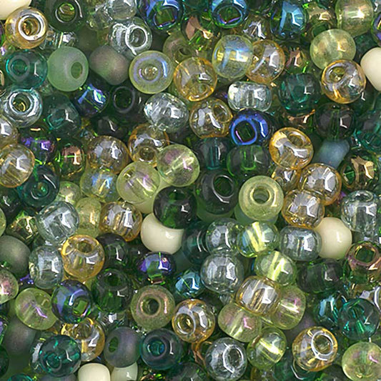 Czech Seed Beads - 6/0 - Spring Green Mix (500g)