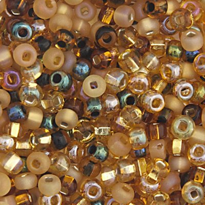 Czech Seed Beads - 6/0 - Matte Silver Lined Topaz Rainbow (500g)