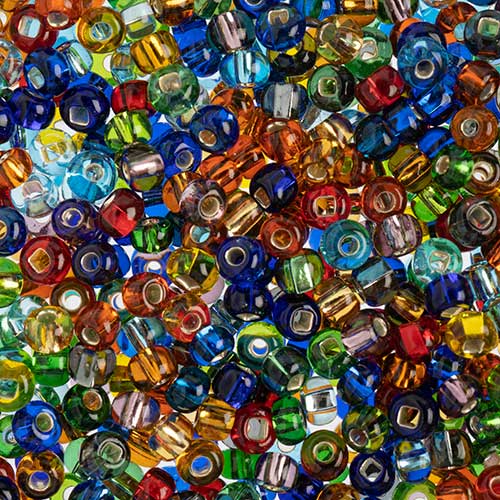 Czech Seed Beads - 6/0 - Silver Lined Multi Mix (500g)
