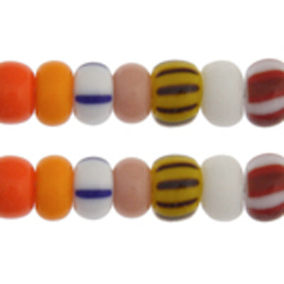 Czech Seed Beads - 6/0 - Opaque Stripe Mix (500g)