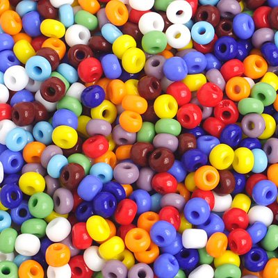 Czech Seed Beads - 6/0 - Opaque Rainbow Mix (500g)