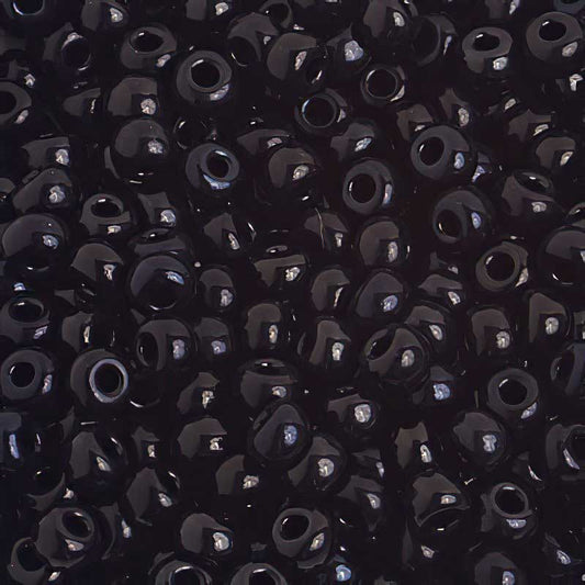 Czech Seed Beads - 6/0 - Opaque Black  (500g)
