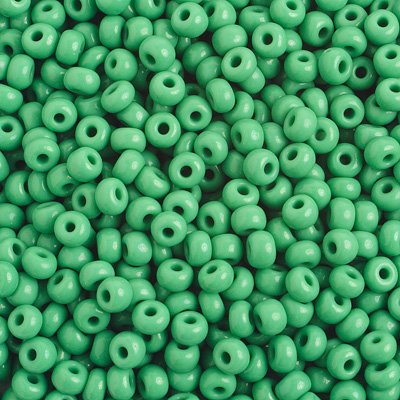 Czech Seed Beads - 6/0 - Opaque Medium Green (500g)